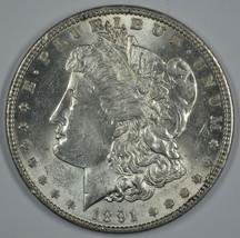 1891 P Morgan silver dollar BU details - £52.08 GBP