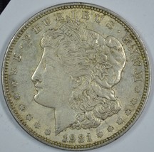 1921 P Morgan circulated silver dollar XF details - $33.00