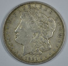 1921 D Morgan circulated silver dollar VF details - £26.07 GBP