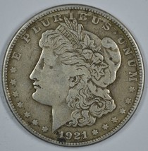 1921 S Morgan circulated silver dollar F details - $31.50