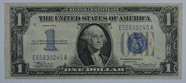 1934 Series US silver certificate about uncirculated AU  Funny back - $65.00