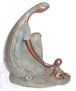 Santini Molded Sculpture Untitled &quot;Mother &amp; Child&quot; Bronze Coloring - $327.47 CAD