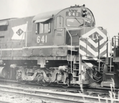 Lehigh Valley Railroad LV #641 C628 Locomotive Train B&amp;W Photo Sayre PA 1976 - £7.54 GBP