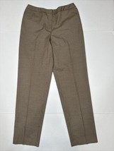 Talbots Stretch Women Size 8 (Measure 28x31) Beige Check Dress Pants - $9.00