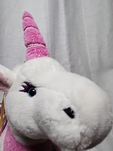 GANZ Webkinz Pink White Ribbon Unicorn HM461 - $19.35