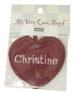 My Very Own Angel Bear CHRISTINE Personalized Red Fabric Heart Ganz Tedd... - £8.91 GBP