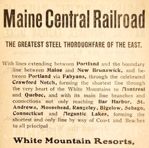 1906 Maine Central Railroad Advertisement White Mountains Trains Railway... - $465.81 MXN