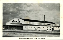 Vtg 1940s Postcard Camp Edwards Massachusetts MA Sports Arena Hament Pub - £4.19 GBP
