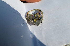 14k 5.7 carat gold brown Champagne Diamond engagement Ring 4.4 carat center Sz 7 - £10,285.78 GBP