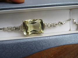 Estate Huge fabulous 82.66 carat Kunzite Platinum DIamond bracelet bangl... - £15,000.32 GBP