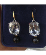 New Flawless Huge 30+ carat Natural blk pearl &amp; Aquamarine14k &amp; SS gold ... - £4,283.18 GBP