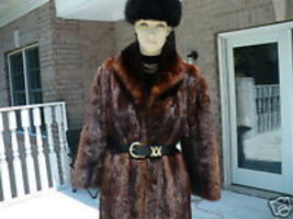 Excellent Full length dark brown Mink Fur Coat Jacket Stroller S-M  4-12 - $841.49