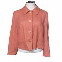 Orvis Vintage four button jacket with two front pockets peach coral colo... - £21.62 GBP