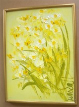 Signed & Framed Woudall "Daffodils"  Art Painting - $289.14