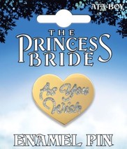 The Princess Bride As You Wish Heart Logo Thick Metal Enamel Pin NEW UNUSED - £6.26 GBP