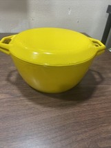 Copco Michael Lax Yellow Dutch Oven D3 with Lid Enamel Coated Cast Iron - £70.18 GBP