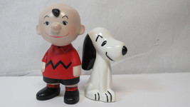 Vintage Handmade Ceramic Peanuts Charlie Brown and Snoopy - £39.33 GBP