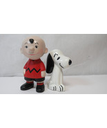 Vintage Handmade Ceramic Peanuts Charlie Brown and Snoopy - £39.50 GBP
