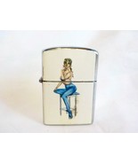 Vintage Penguin Lighter Pin Up Girl on Stool No. 111957 - £18.91 GBP