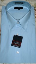 Mens Dress Shirt -Short Sleeve dress shirt Blue 15.5 Carl Michaels - £7.82 GBP