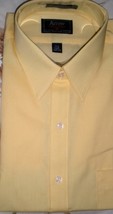 Men&#39;s Dress Shirt -Short Sleeve Dress Shirt By Arrow -Color Yellow (15.5) - £7.92 GBP