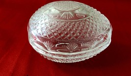  Vintage Avon Crystal Egg Shaped Covered Trinket Dish, Unique Gift - $10.00