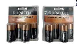 Duracell Coppertop C4 Alkaline Batteries, 4 Count Exp 03/2027 Pack of 2 - £15.57 GBP