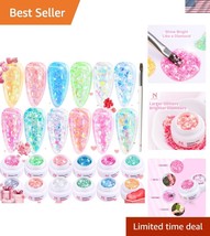 Eco-Friendly 12 Color Glitter Nail Polish Set - Perfect for DIY and Gifting - $26.99