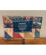 Vintage 90s 200 Cale Southwestern Aztec Twin Flat Sheet 66x96” Geometric... - $439.19 MXN