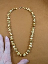 v318-15) 10 + 12mm blonde tan brown tigers eye gemstone beaded 25&quot; long Necklace - £67.05 GBP