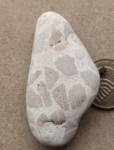 Natural MINERAL Rough Raw Marble ?  Ancient Stone Rock Netanya Beach Israel #28 - £1.45 GBP