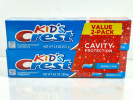 Crest Kid&#39;s Cavity Protection Toothpaste Sparkle Fun Flavor 4.6 oz (130g) 2-Pack - £5.53 GBP