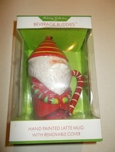 New Beverage Buddies Sakura Oneida Hand Painted Santa Latte Mug w Remova... - $16.42 CAD