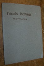 1907 PHILADELPHIA PA SOCIETY FRIENDS QUAKER MEETINGS AN INVITATION BROCHURE - $9.89