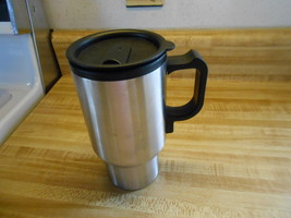 heated auto mug stainless steel travel mug 16 oz plugs into ciggarette lighter - £10.02 GBP