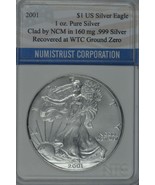 2001 American Silver Eagle Recovered at Ground Zero World Trade Center S... - £98.07 GBP
