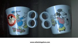 Walt Disney plastic cups Cartoon Mugs EAGLE BRAND blue 2-hole handle +  - £9.59 GBP