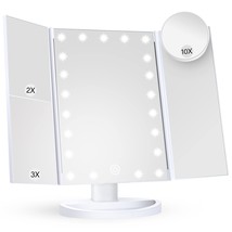 Huonul Makeup Mirror Vanity Mirror With Lights, 2X, 3X, 10X, Bathroom - $670.10 MXN