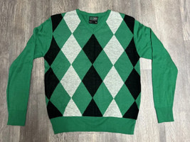 South Pole MCMXCI L Authentic Collection Long Sleeve Vneck Sweater Green - £19.48 GBP