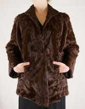 Vintage Rich Dark Chocolate Brown Mink Fur Coat - $169.99