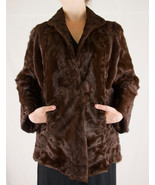 Vintage Rich Dark Chocolate Brown Mink Fur Coat - $235.84 CAD
