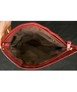 Vintage Contessa Maroon Leather Clutch Purse - $49.93 CAD