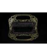 Vintage Black Crocheted Corde Peacock Frame Purse with Clear Frame - $77.68 CAD