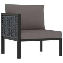 Sectional Corner Sofa with Right Armrest Poly Rattan Anthracite - $195.99