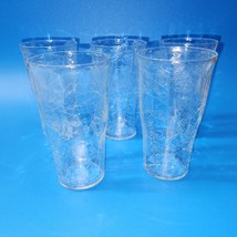 Vintage BLENKO Or PILGRIM Crackle Glass Tumblers - Finished Pontil  - Se... - $43.54