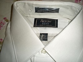 Men&#39;s Dress Shirt -Short Sleeve Dress Shirt By Arrow -Color White (15.5) - $10.90