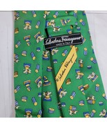 Salvatore Ferragamo Tie Rabbit Print Silk Green Necktie - €94,76 EUR