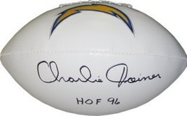 Charlie Joiner signed San Diego Chargers Logo Football HOF 96 - £51.20 GBP