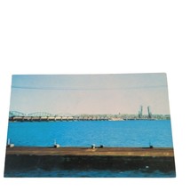 Postcard International Railway Bridge And Compensating Dam Chrome MI Unp... - $4.15
