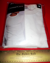 Joe Boxer Men Clothes Medium Thermal Underwear Top Solid White Crew Neck Shirt - £8.95 GBP